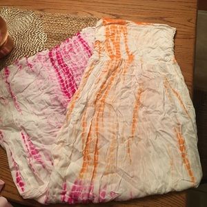 Roxy tie dye maxidress/swim cover up